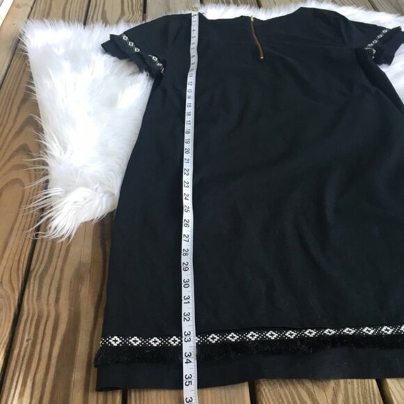 Coercion London Black Fringe Shift Dress - Picture 6 of 8